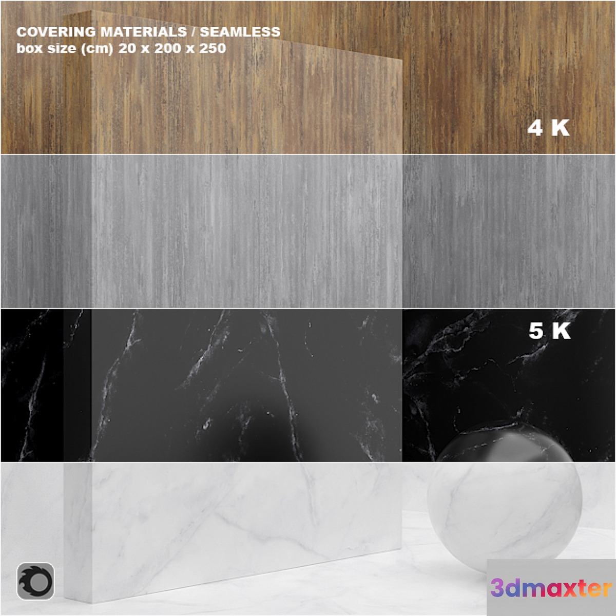 Material (seamless) - coating marble plaster set 45 3D Max