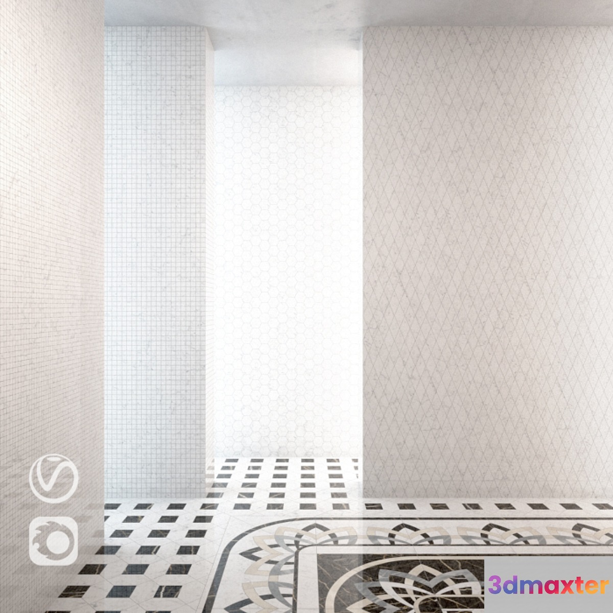 Italon Charme Extra Floor Carrara 3D Max