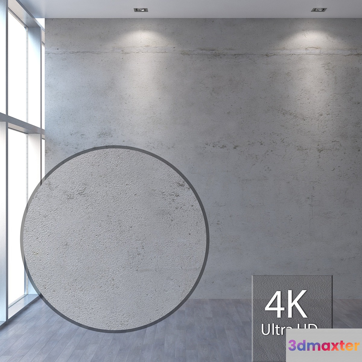 Concrete wall 353 3D Max