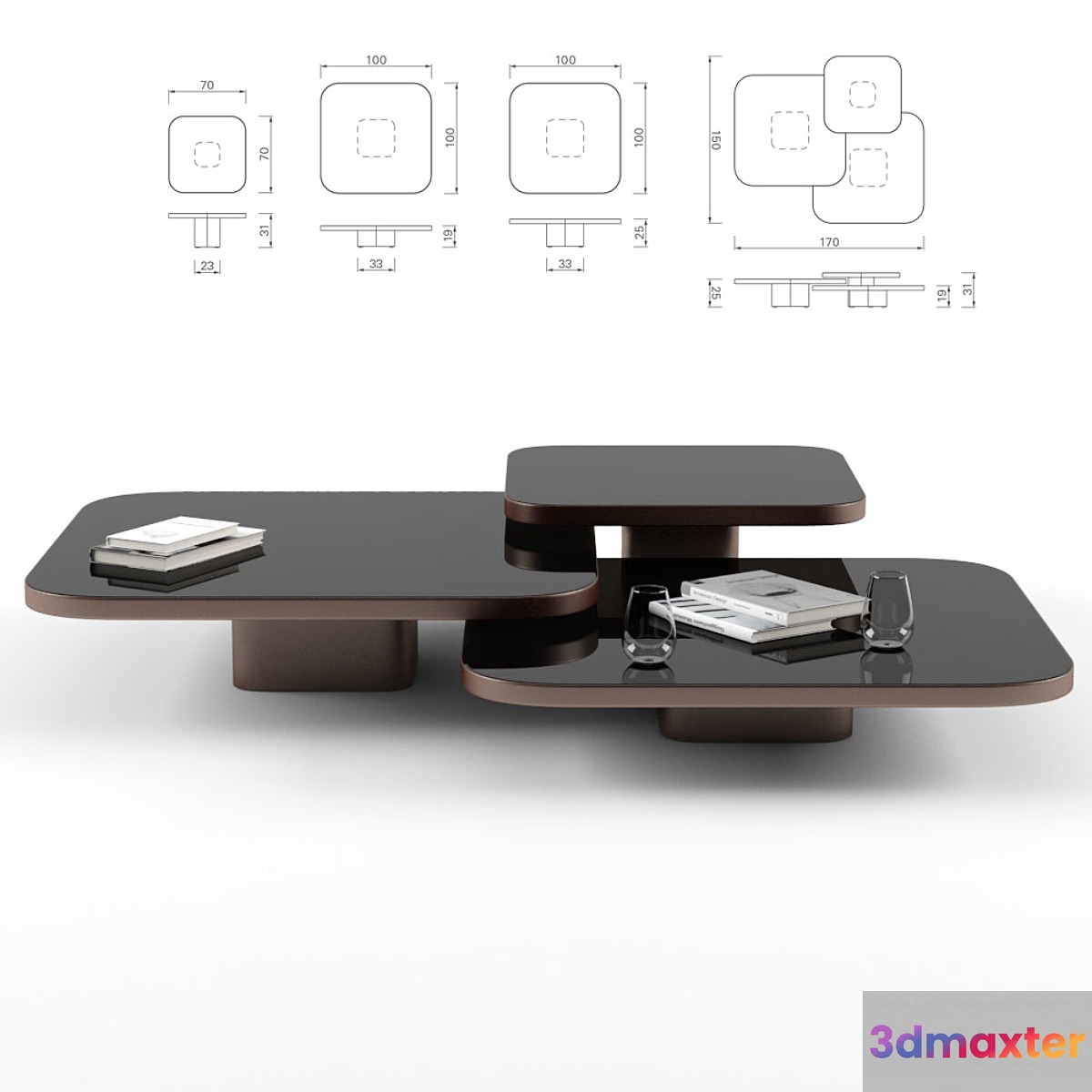 ClassiCon Bow Coffee Table 3D Max