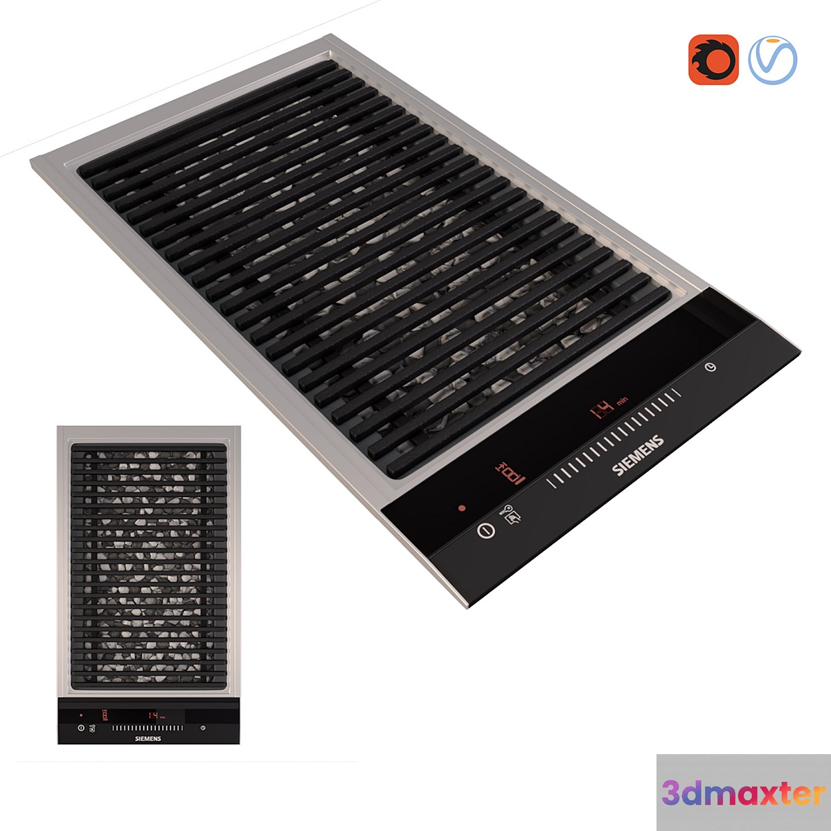 Cooking surface grill SIEMENS 3D Max