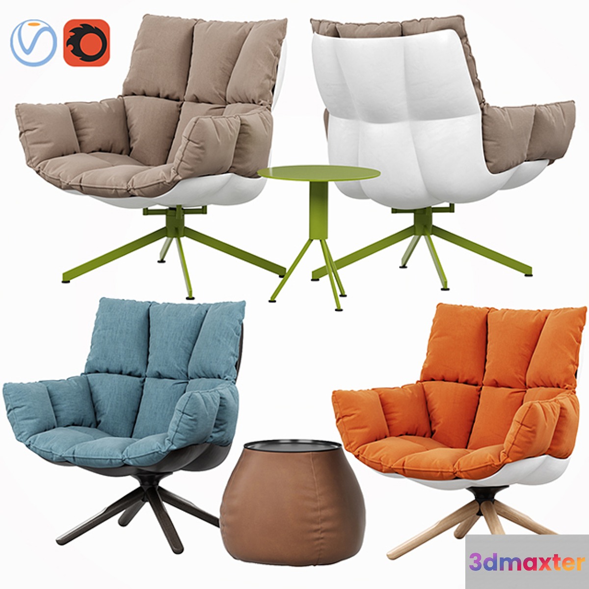 Husk armchair 3D Max