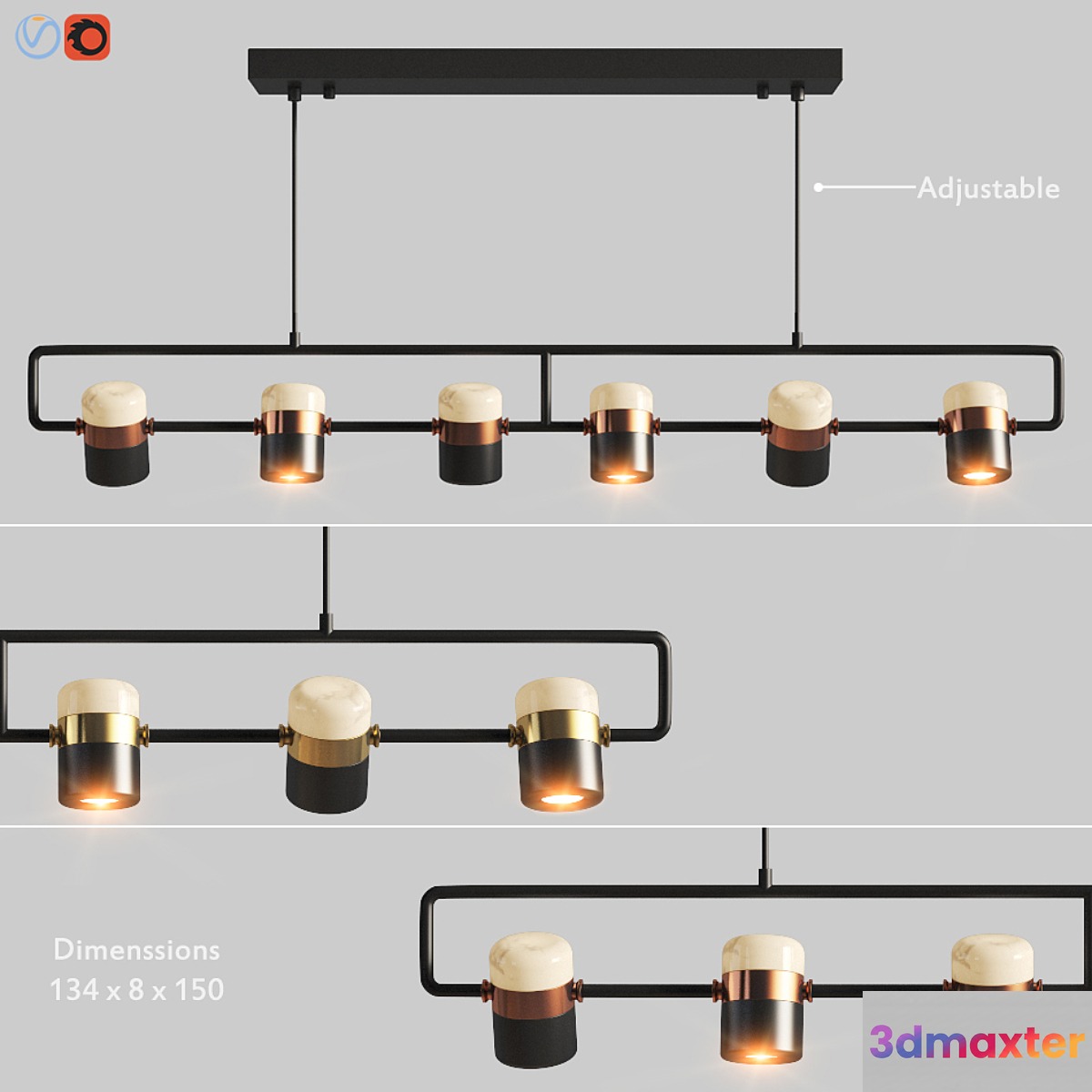 Ling PL6 Pendant Seeddesign 3D Max