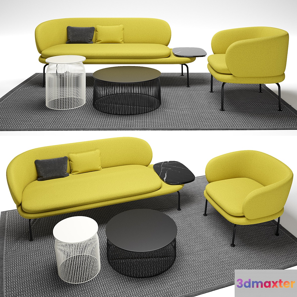 soave sofa set 3D Max