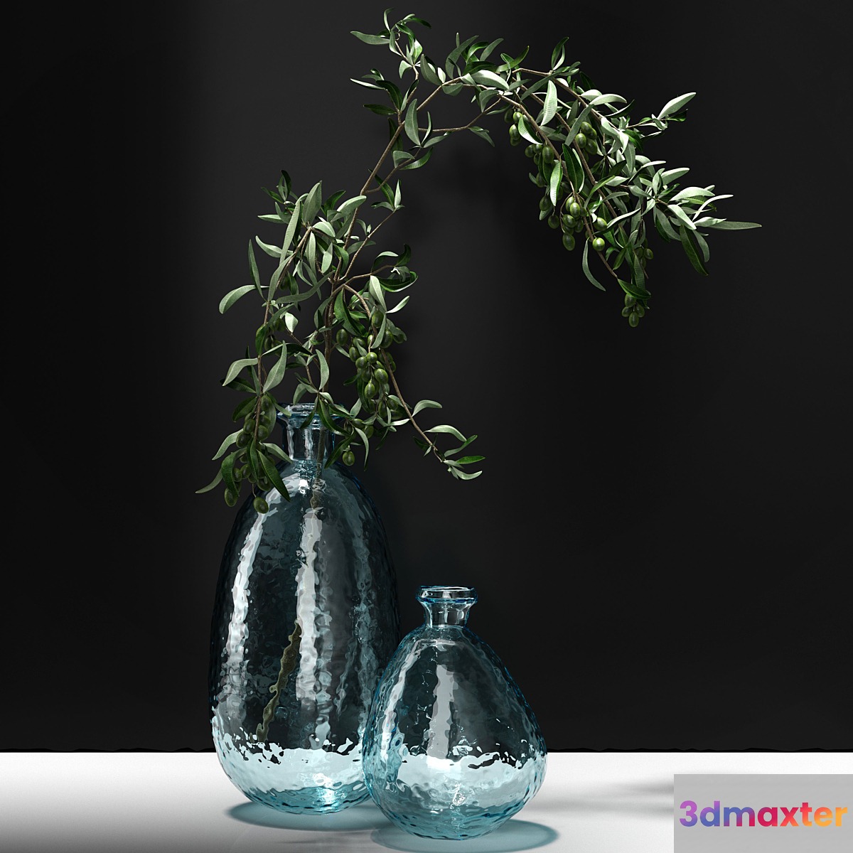 Olive branch in vase - No.2