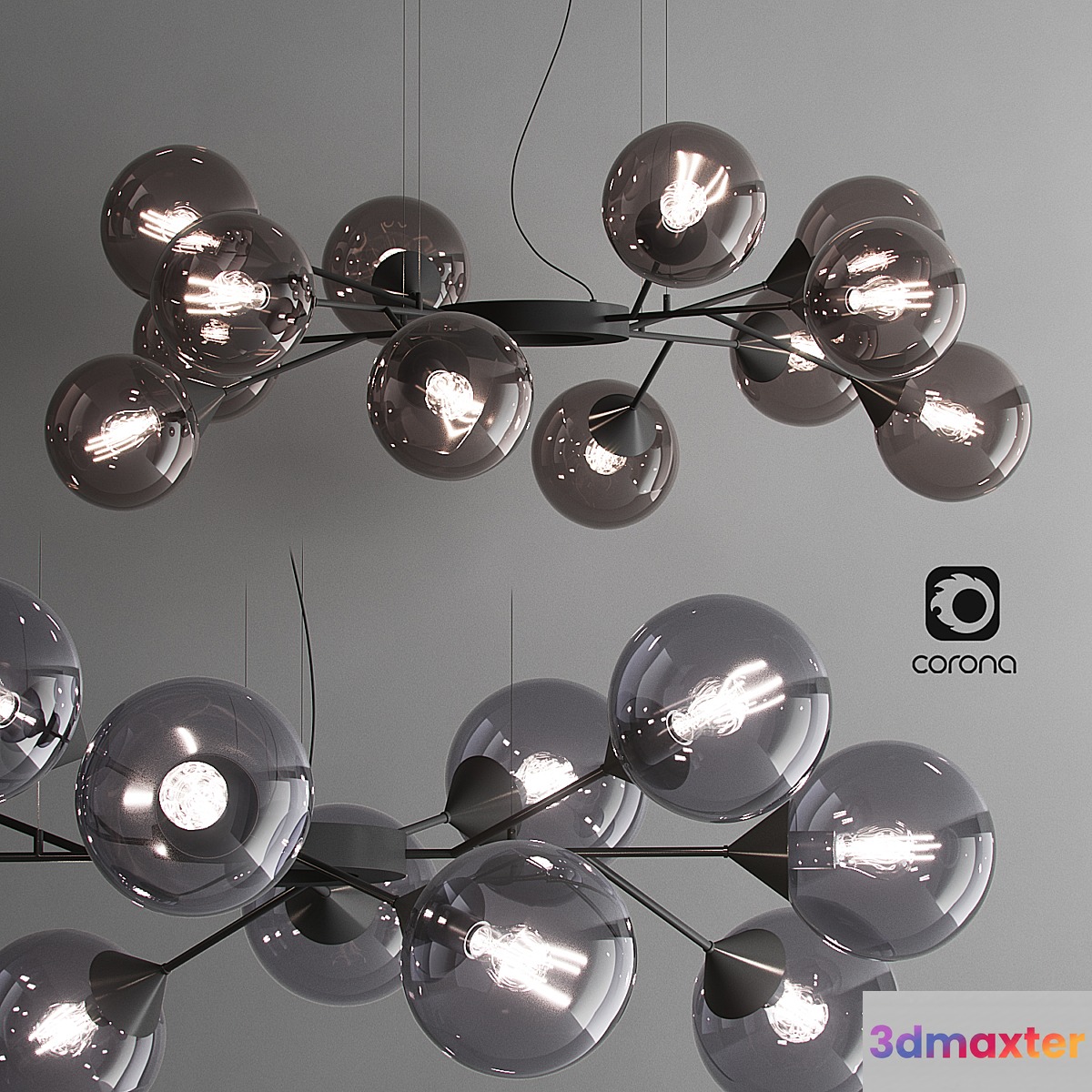 Giorgetti Kendama 12 lamps 3D Max