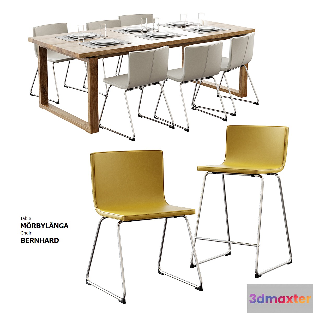 Ikea _ Morbylanga Table + Bernhard Chair