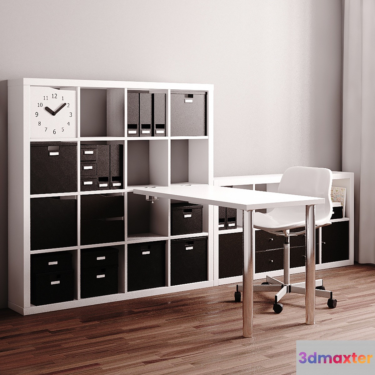 IKEA Kallax Workstation 3D Max