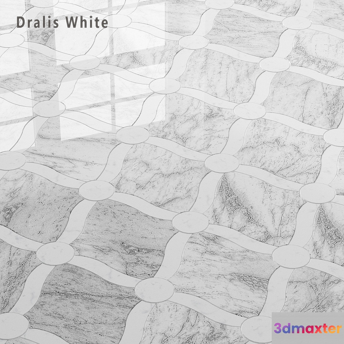 Tile Sicis Sicistone Dralis White 3D Max