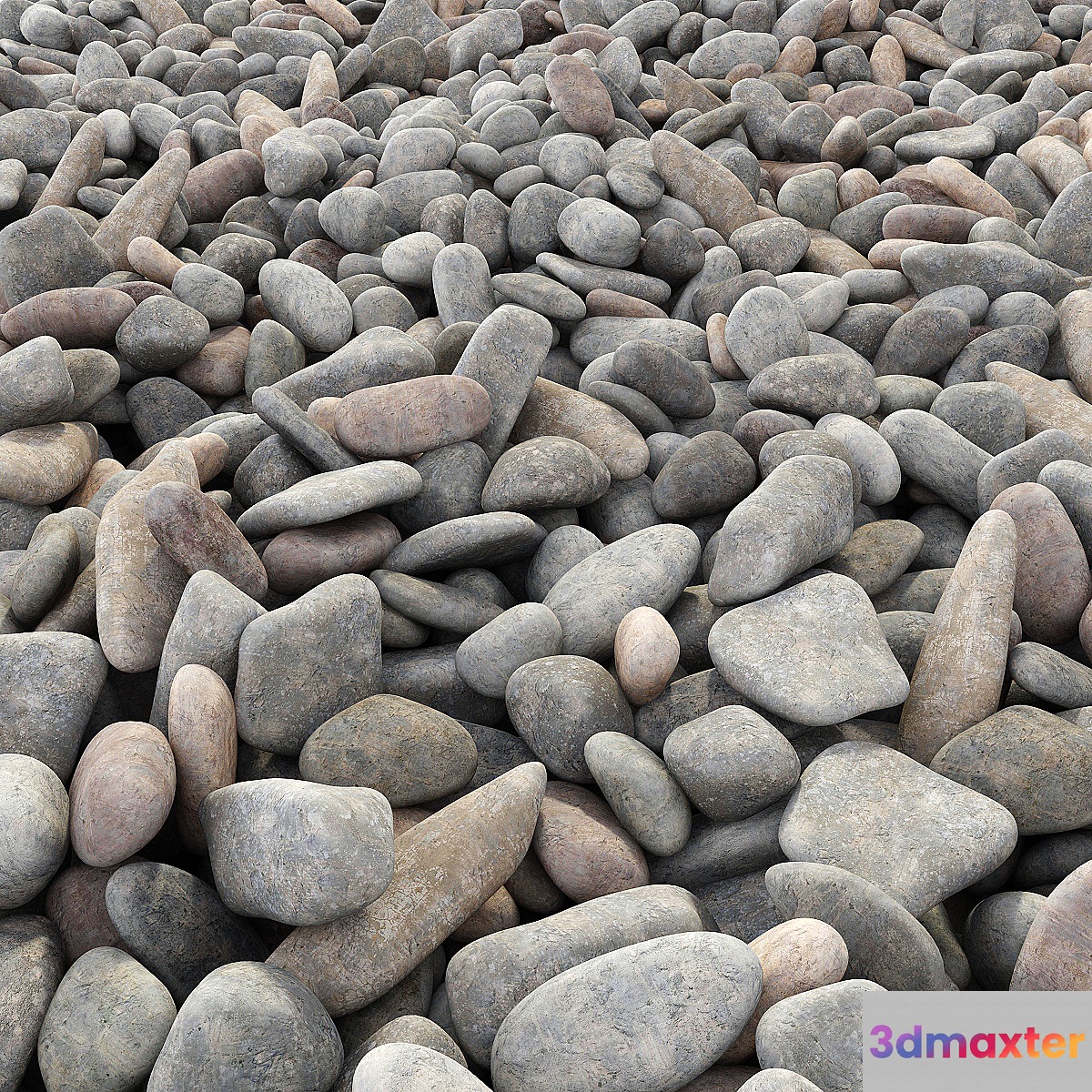 Road from sea pebbles