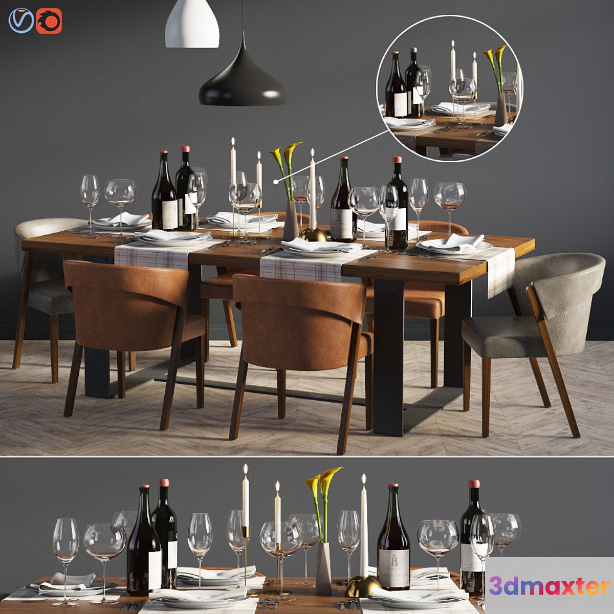 Dinning Set 04 3D Max