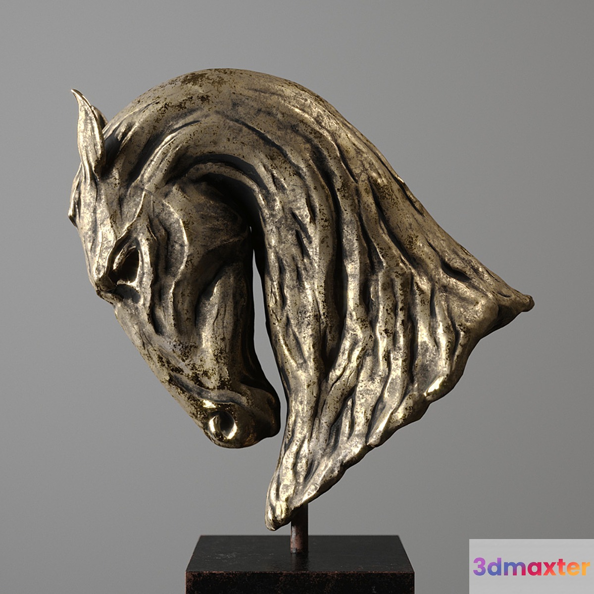 Bronze sculpture 3D Max