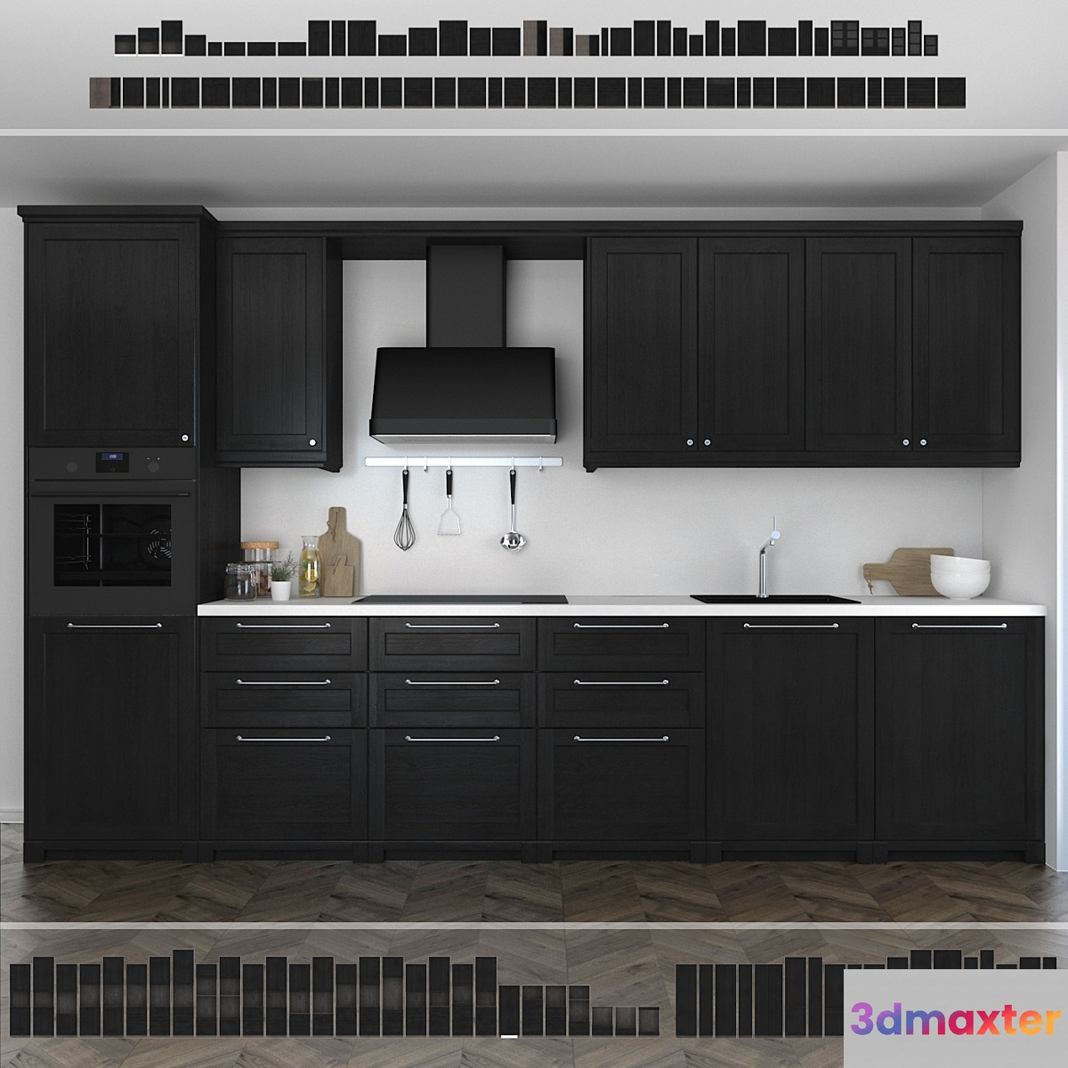 Kitchen Ikea Lerhuttan _ Lerhyttan (black stain).
