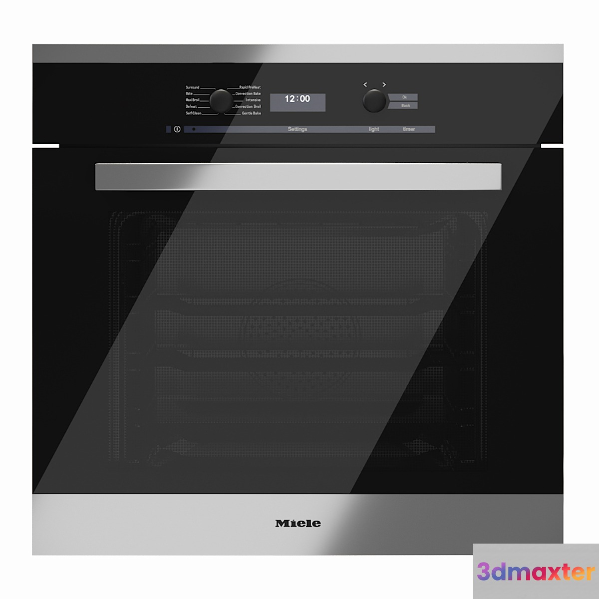 Convection Oven Miele H 6280 6281 BP Steel 3D Max