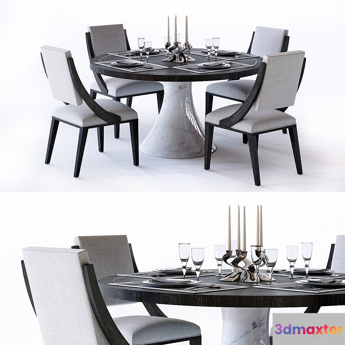 Bernhardt Decorage Dining Set 3D Max