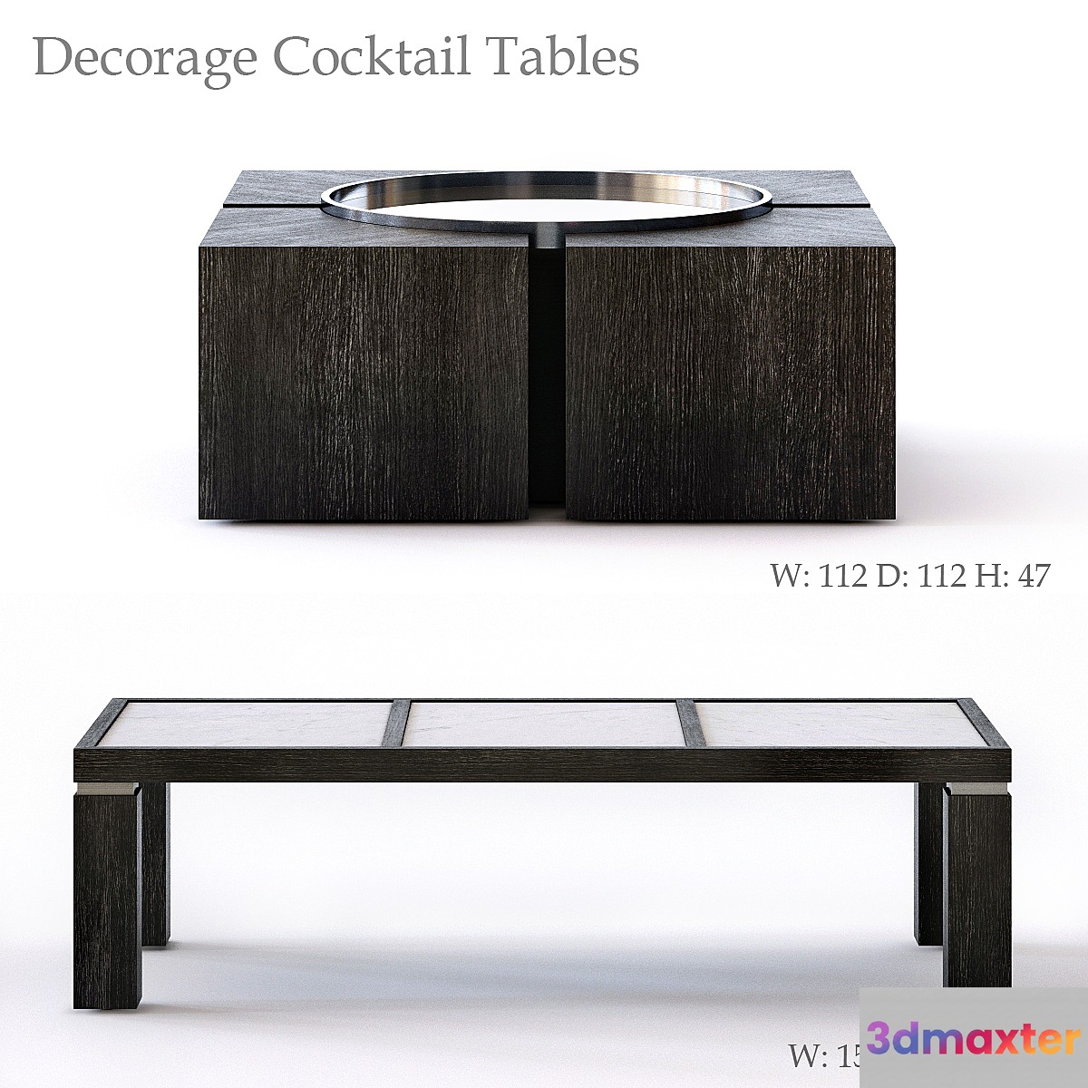 Bernhardt Decorage Cocktail Tables 3D Max