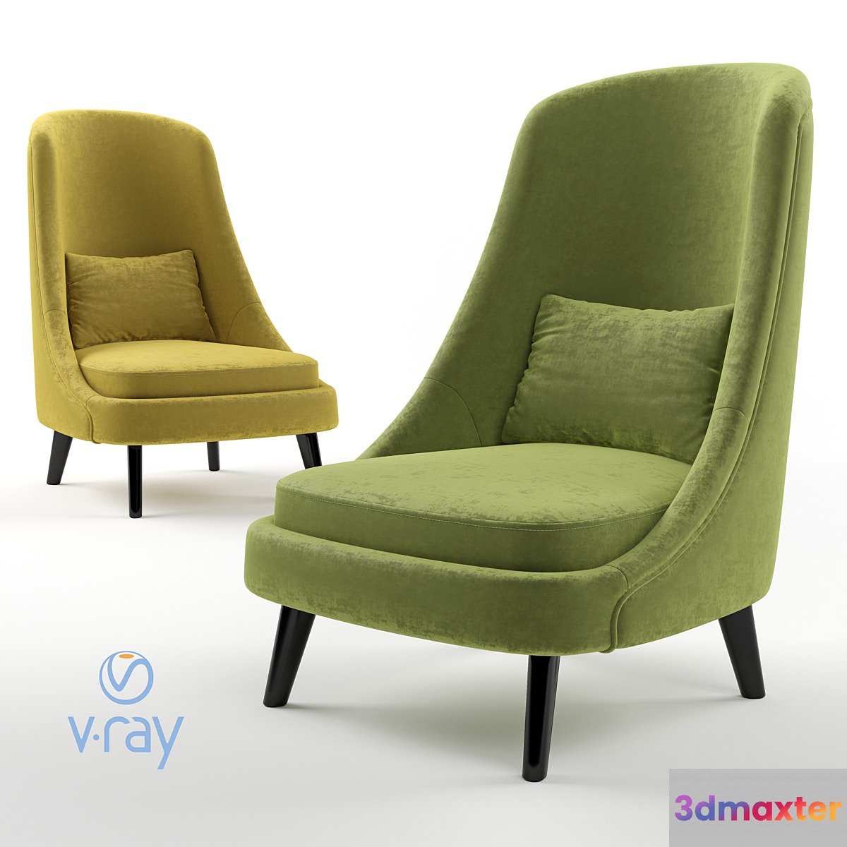 Hamilton Conte Paris. CHARLOTTE chair - No.2 3D Max