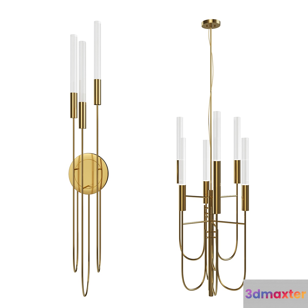 Luxxu Gala torch wall Gala pendant 3D Max