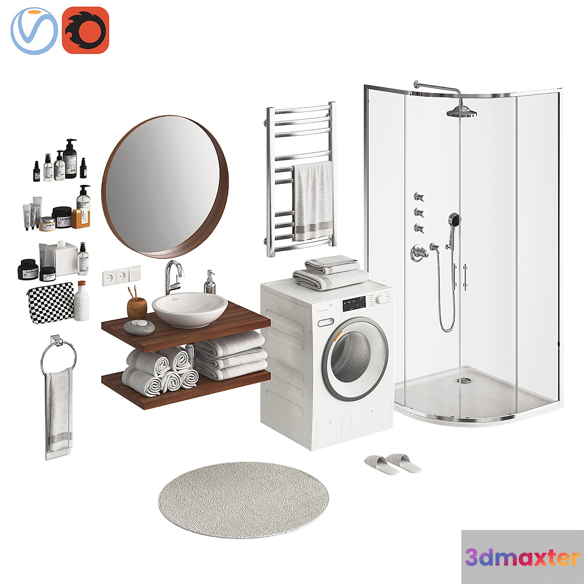 Bathroom Set 2 Part 1 3D Max