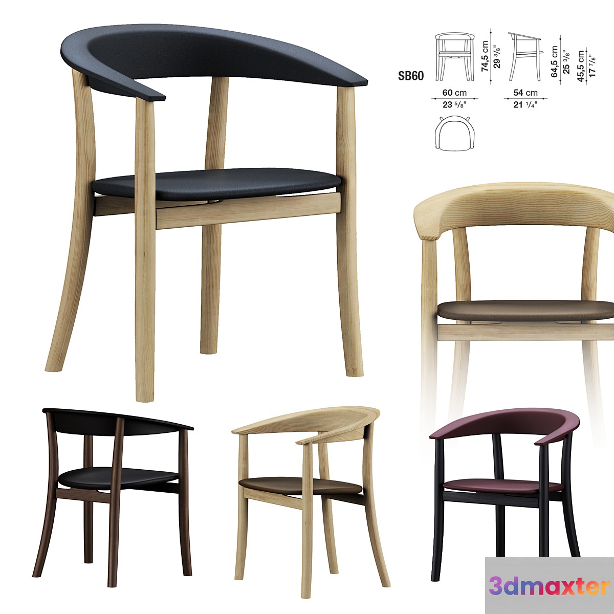 B & B Italia Belle Chair 3D Max