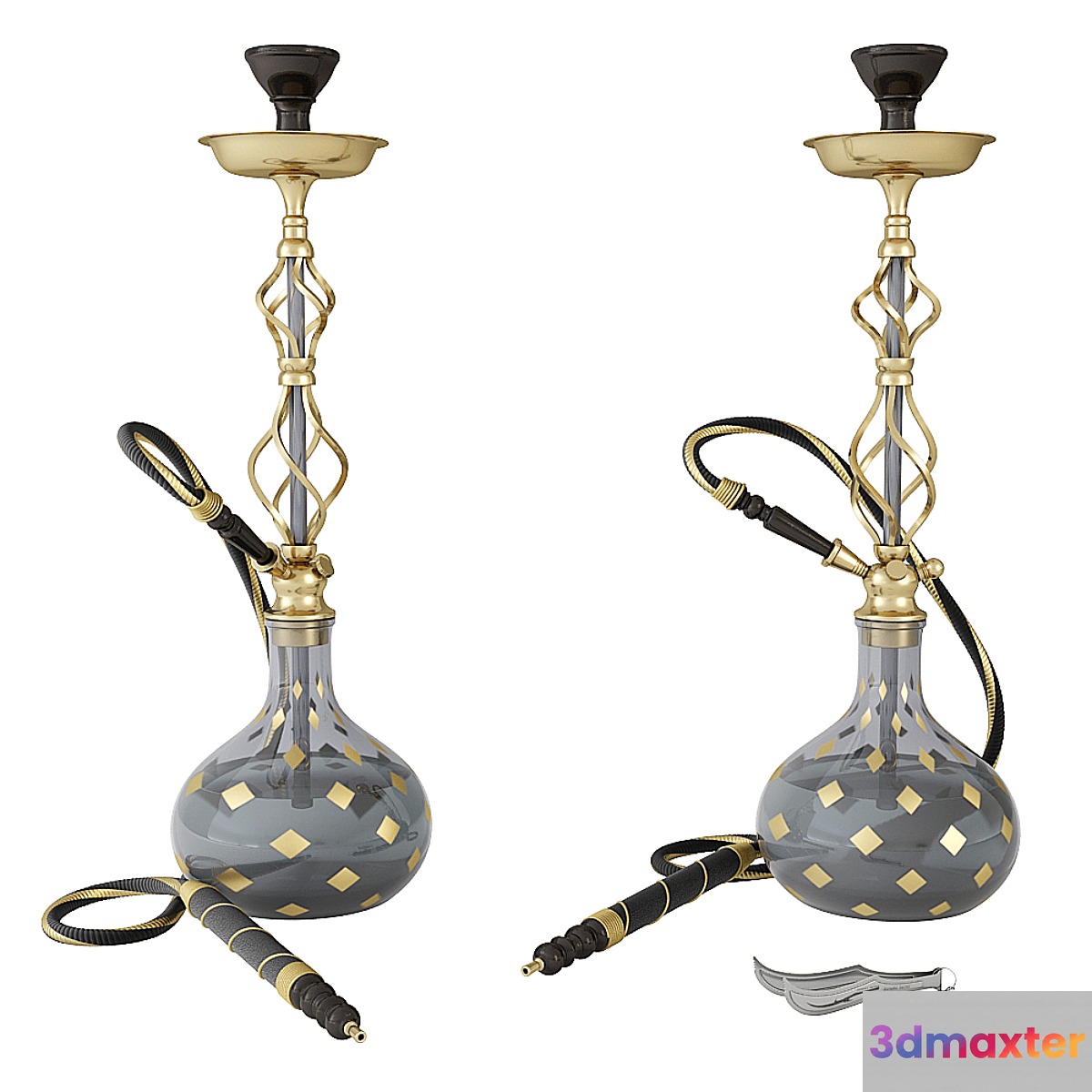 Hookah Sahara Smoke Sultan Hookah 3D Max