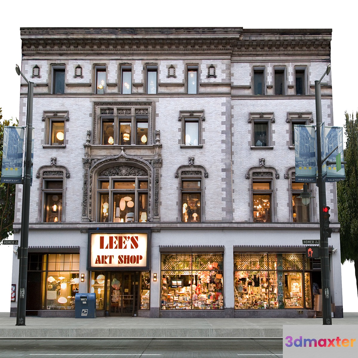 Facade for the background Vol: 6 Shop and street