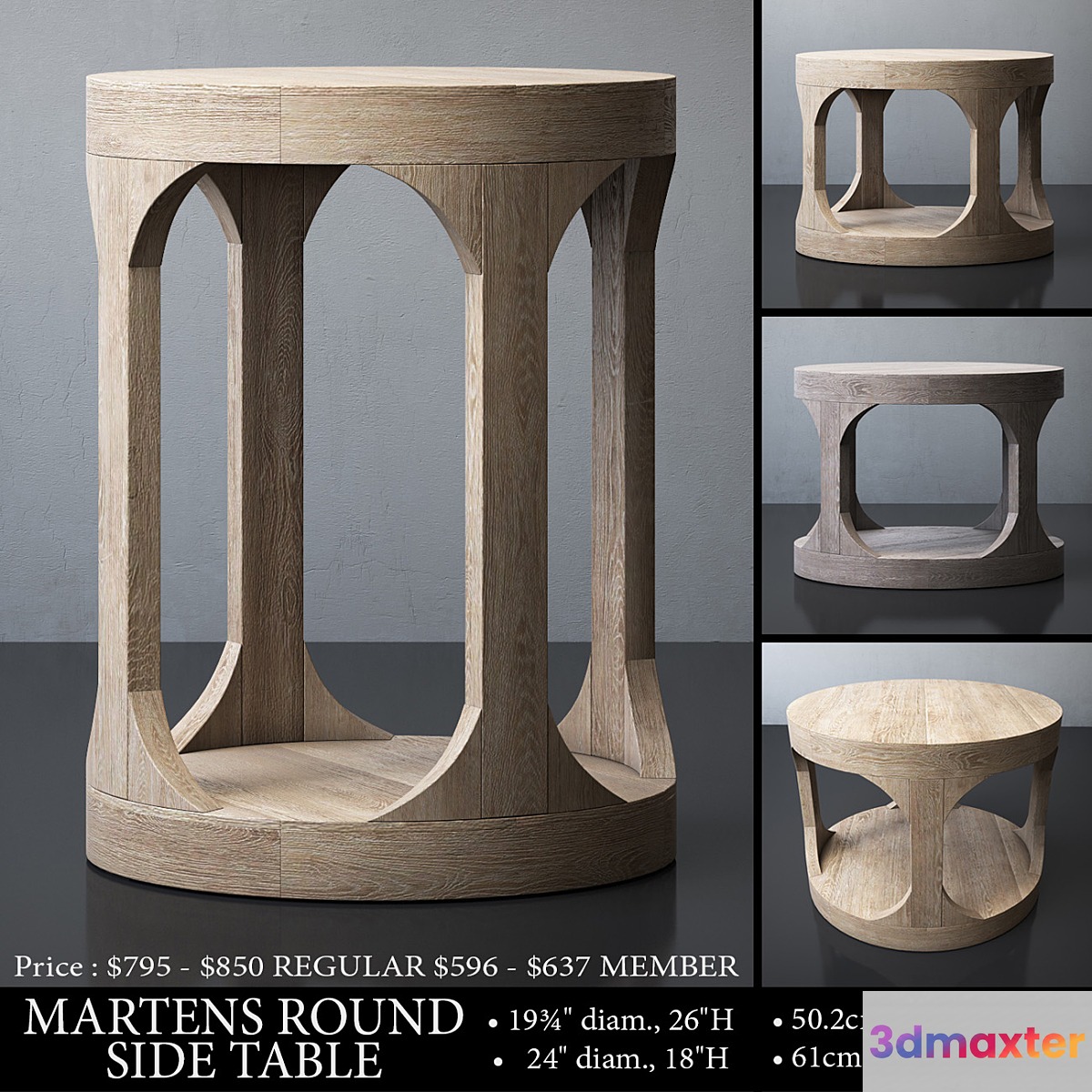 MARTENS ROUND SIDE TABLE 3D Max