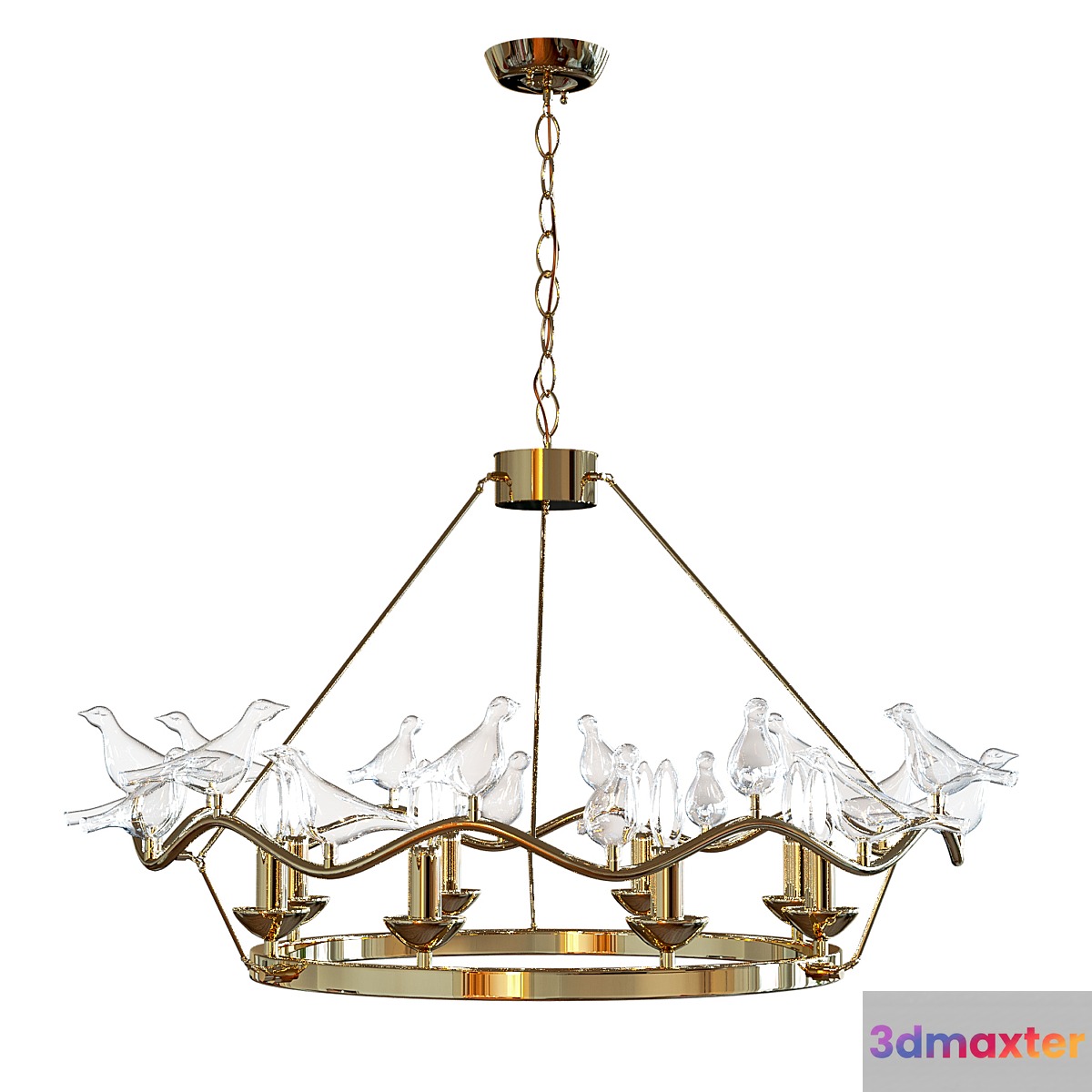 Favorite 1750-9P Chandelier Pajaritos 3D Max