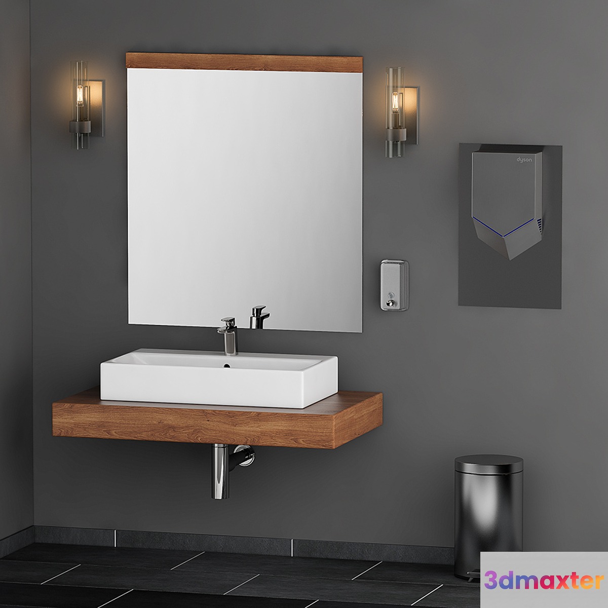 Bathroom set 3D Max
