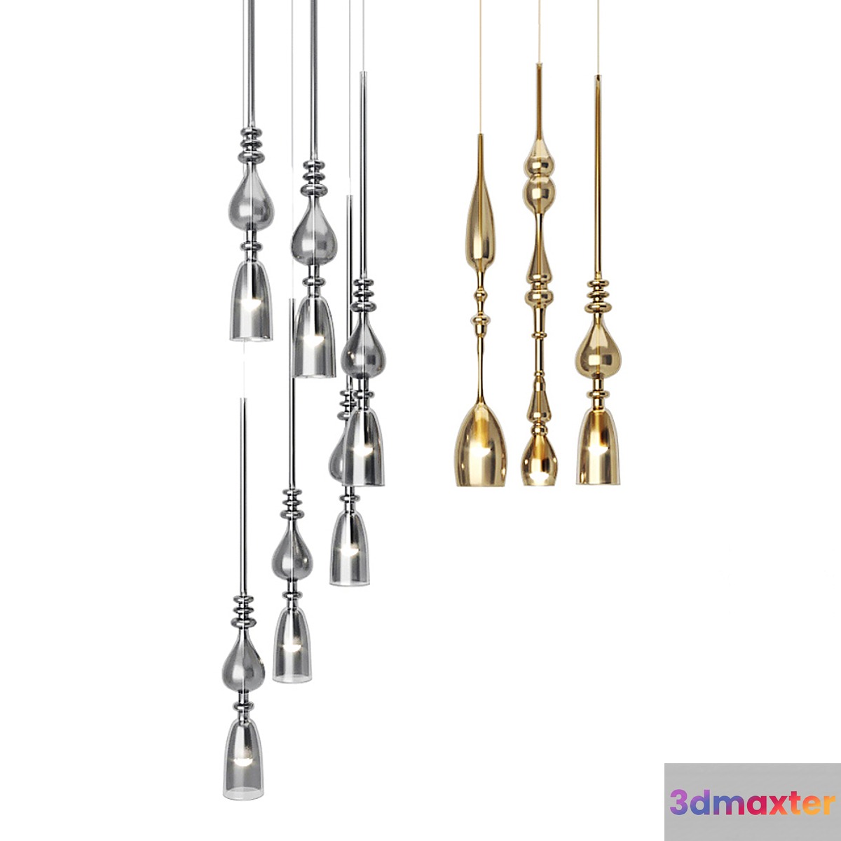 CRYSTAL LUX LUX D360-6 CHROME SP1 C AMBER SP1 D AMBER SP1 B AMBER 3D Max