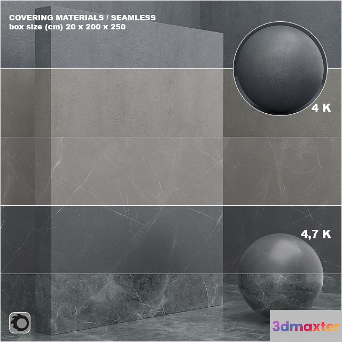 Material (seamless) - coating marble plaster - set 55