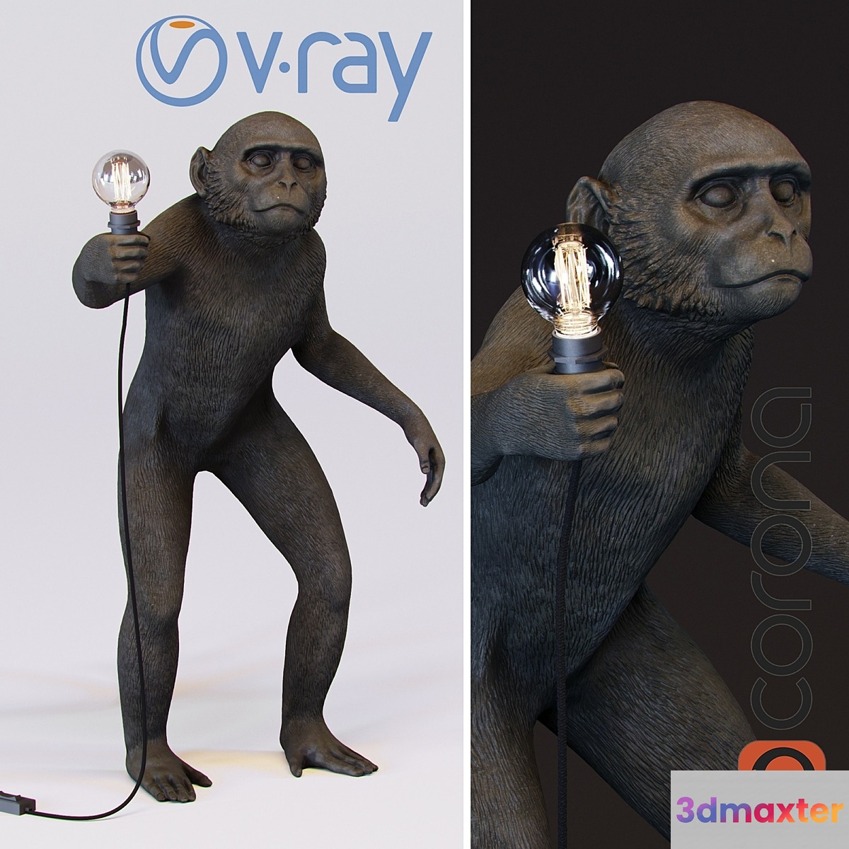 The Monkey Lamp Standing Version - No.2 3D Max
