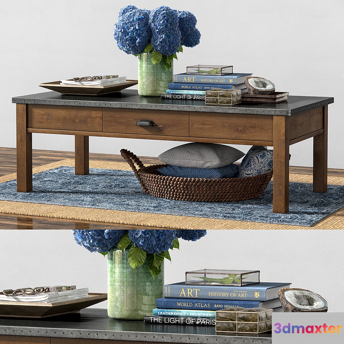Pottery barn CHANNING COFFEE TABLE - No.2 3D Max