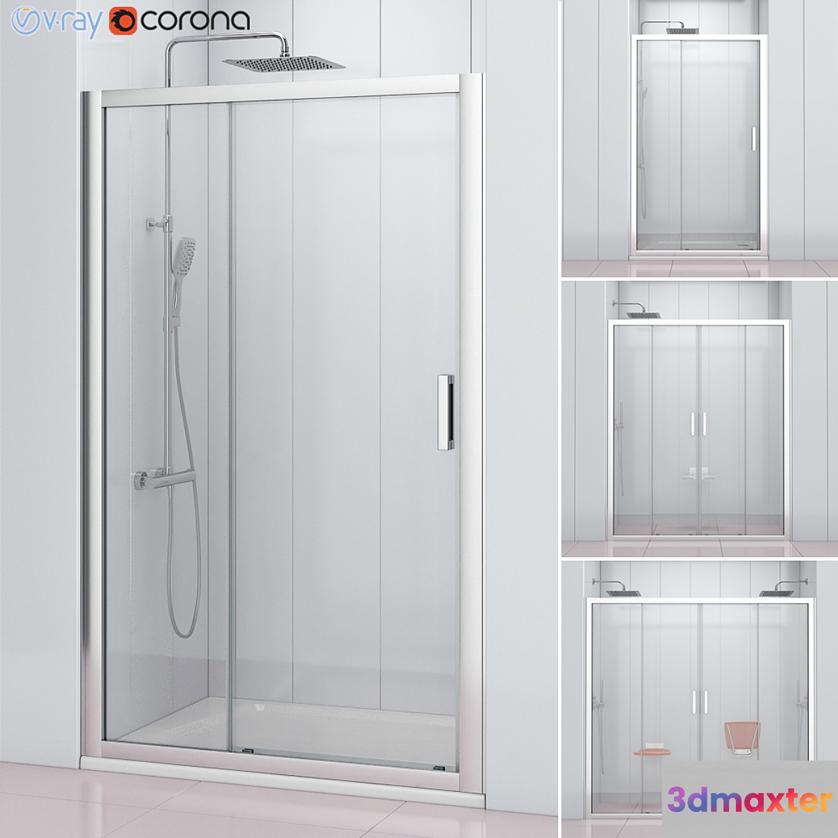 Shower doors Ravak | 10 3D Max