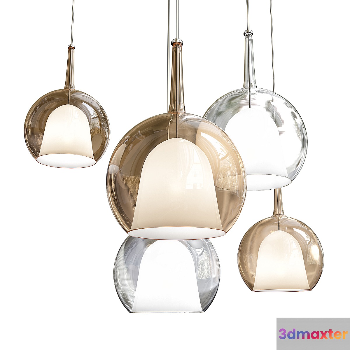 Medium Glo Pendant Light 3D Max