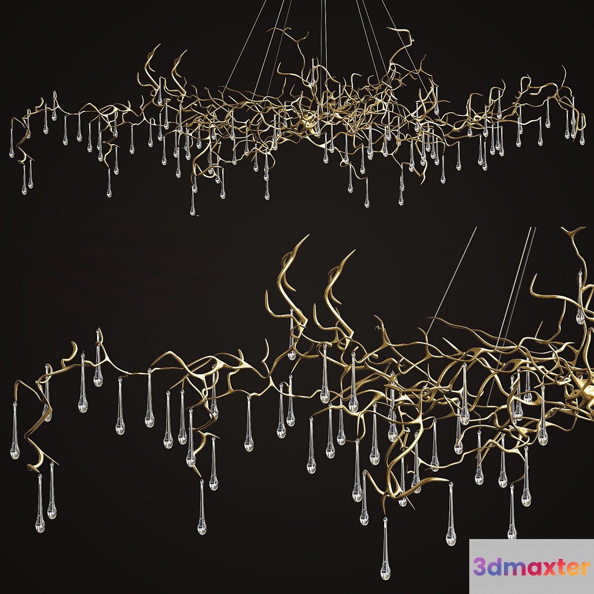 Bijout Oval Chandelier by Serip Lighting 3D Max