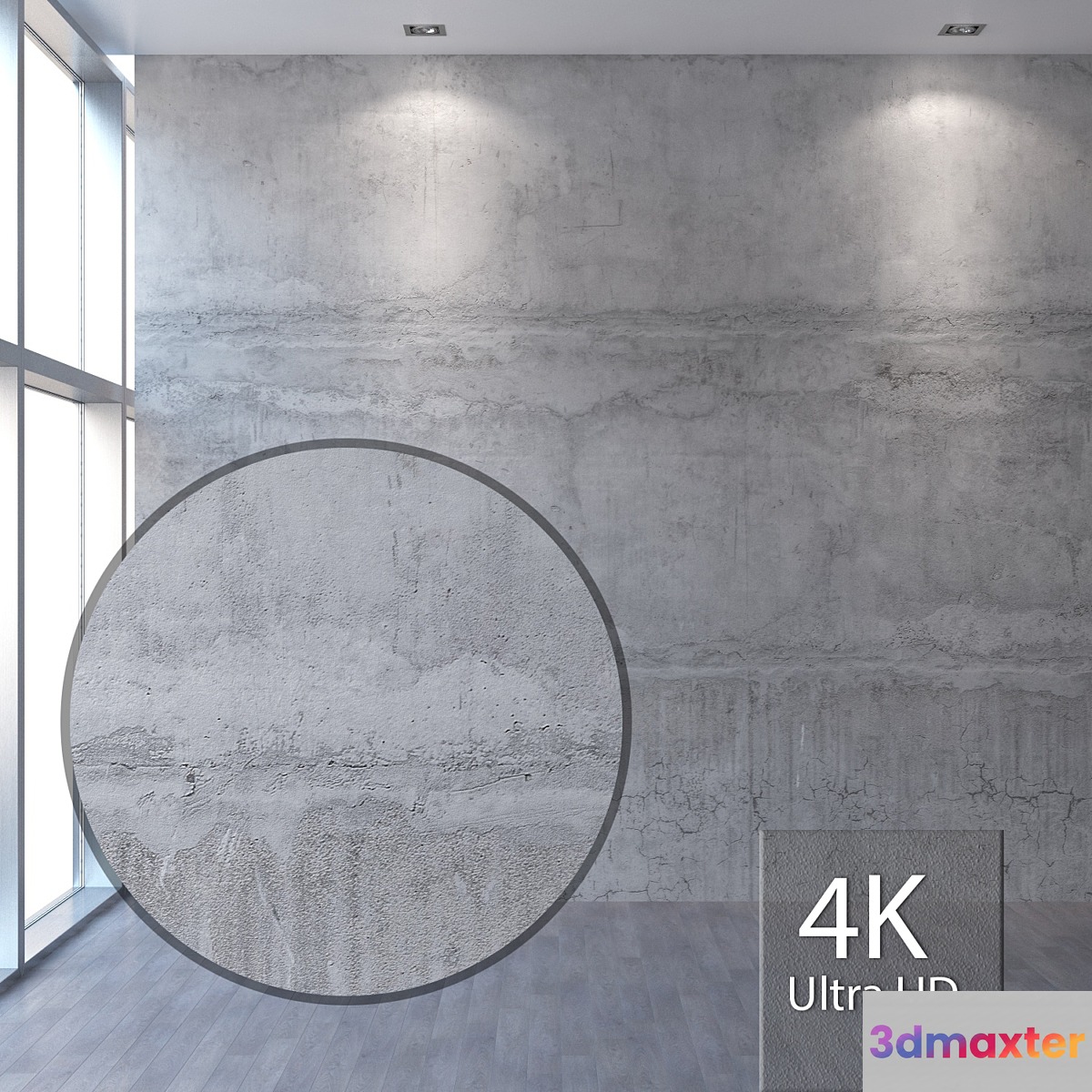 Concrete wall 430 3D Max