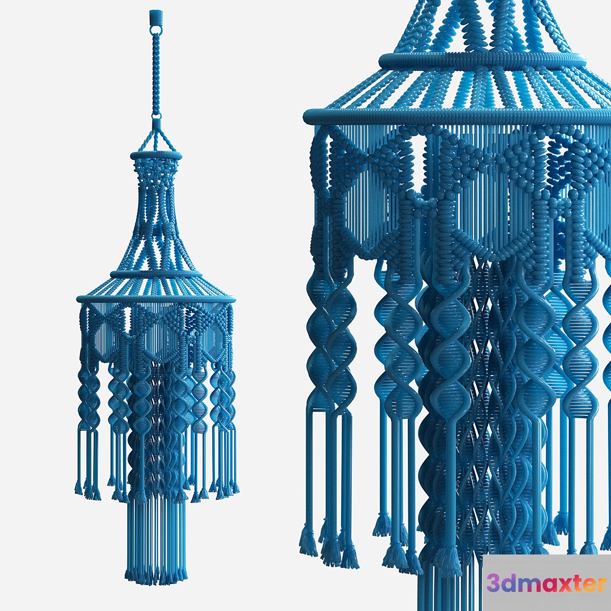 Chandelier macrame 3D Max