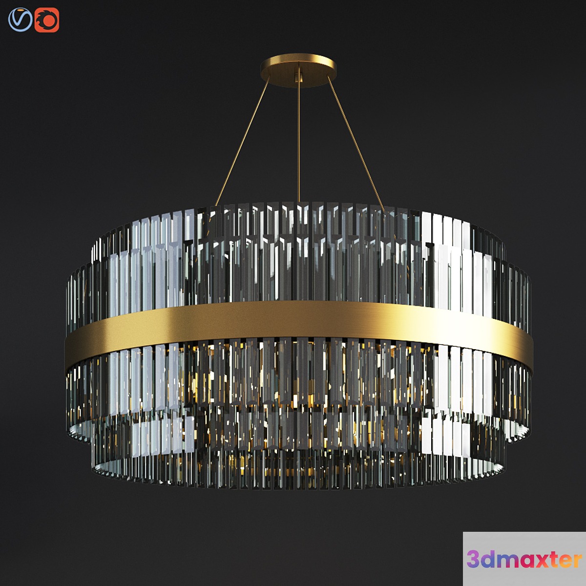 Liberty Suspension Celing light Luxxu 3D Max