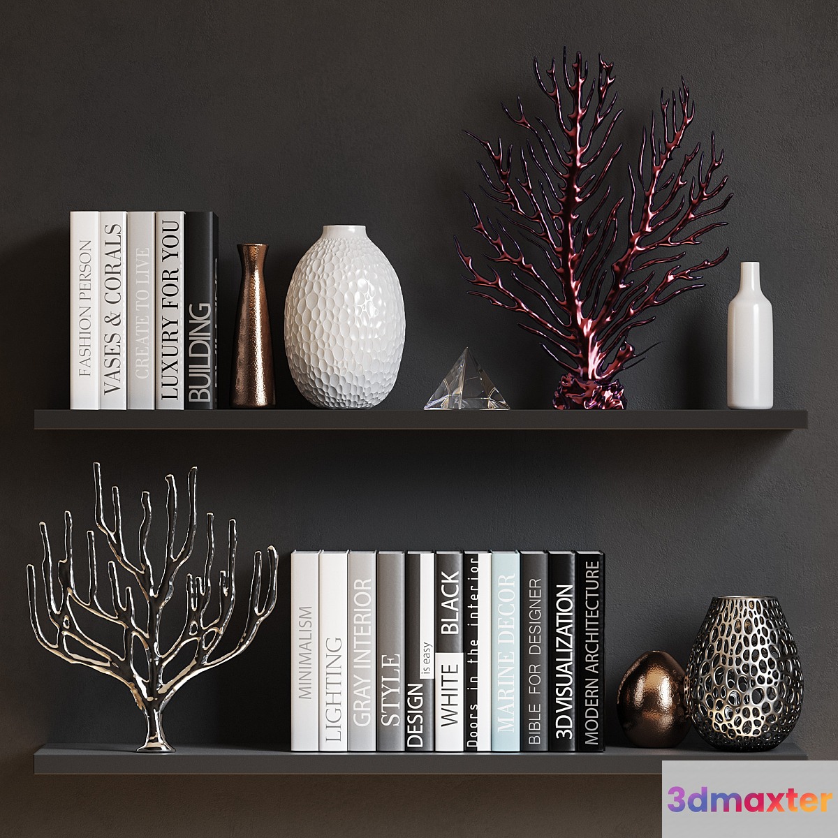 Decorative set with coral 3D Max