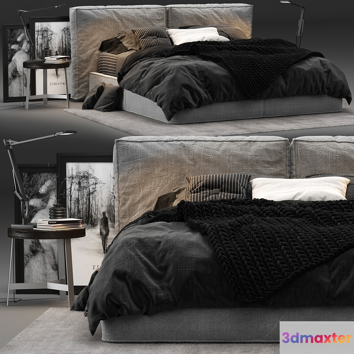 Ditre Italia Flann Bed 3D Max