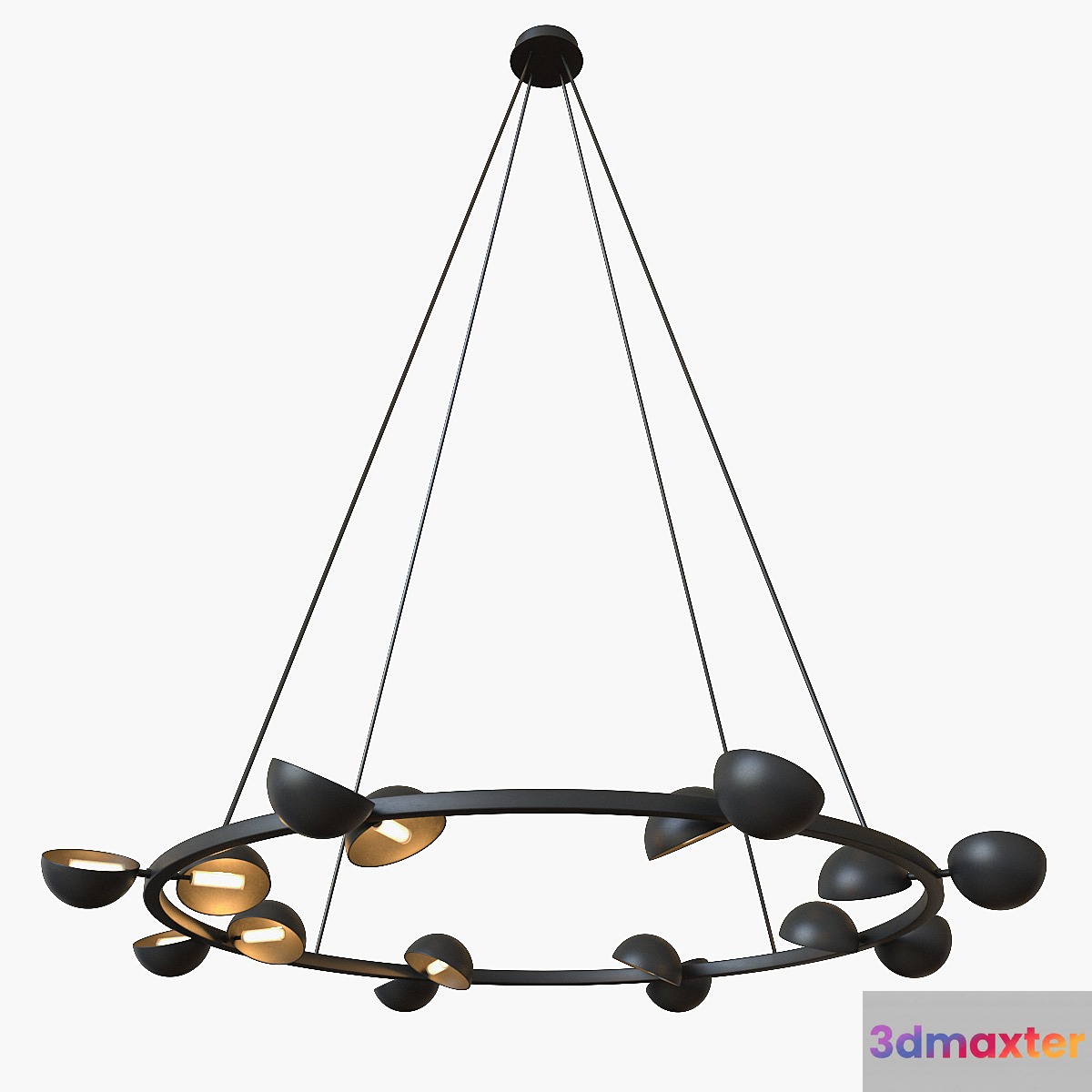 Avion round 16 lights chandelier 3D Max