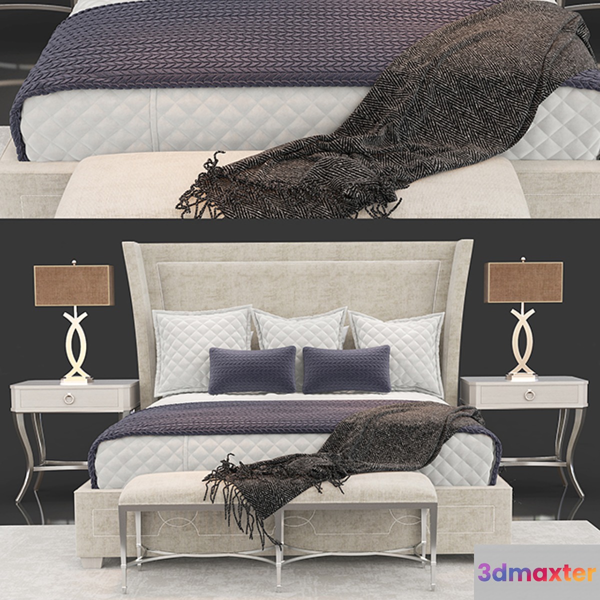 Criteria Upholstered Bed PrintShare