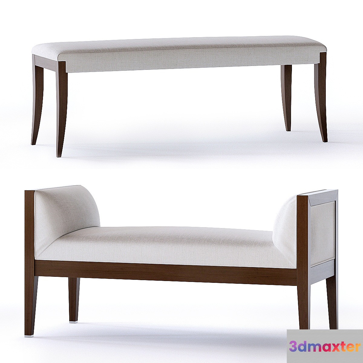 Baker Atelier and 20th Century bench 3D Max