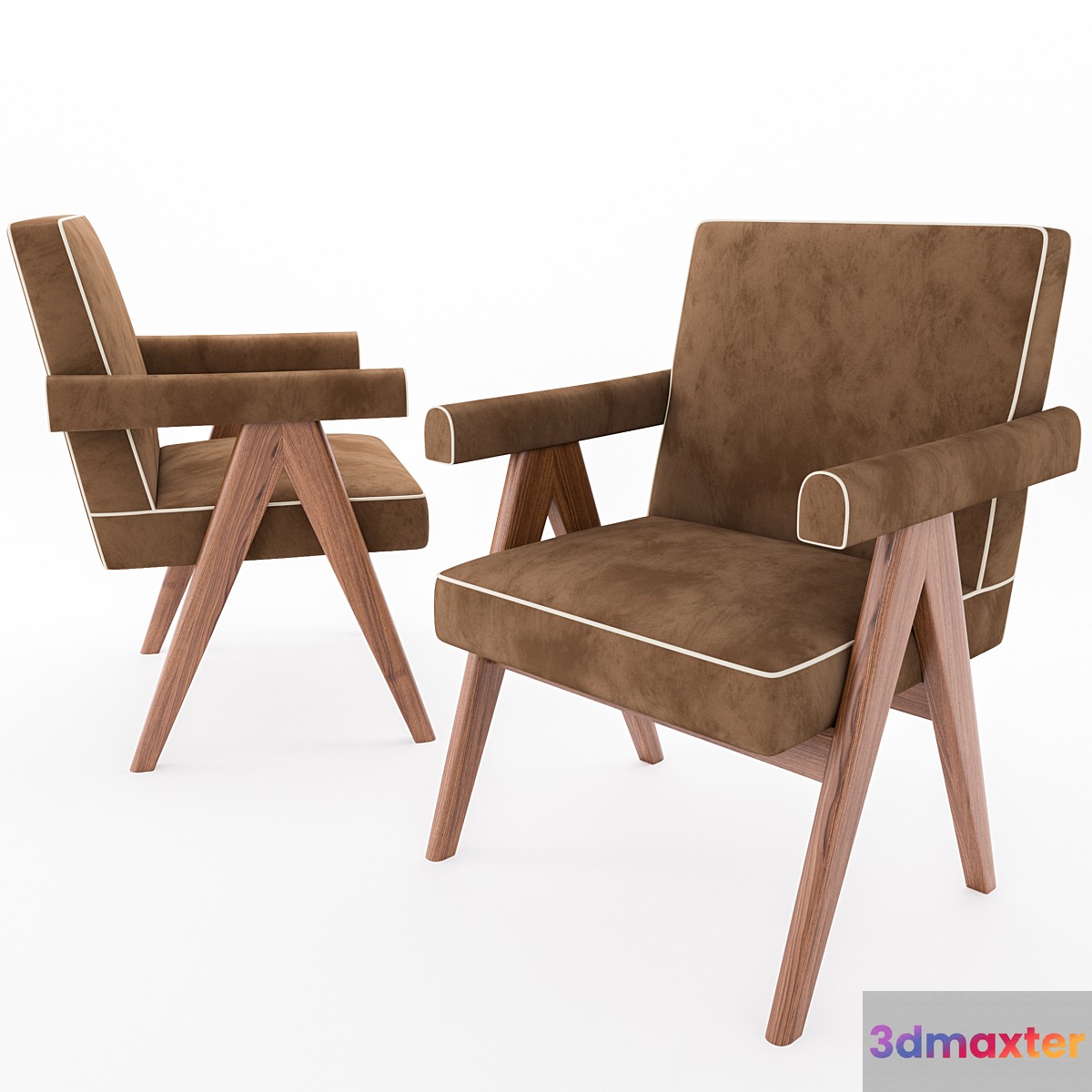 Pierre Jeanneret Senate-Committee Chair 3D Max