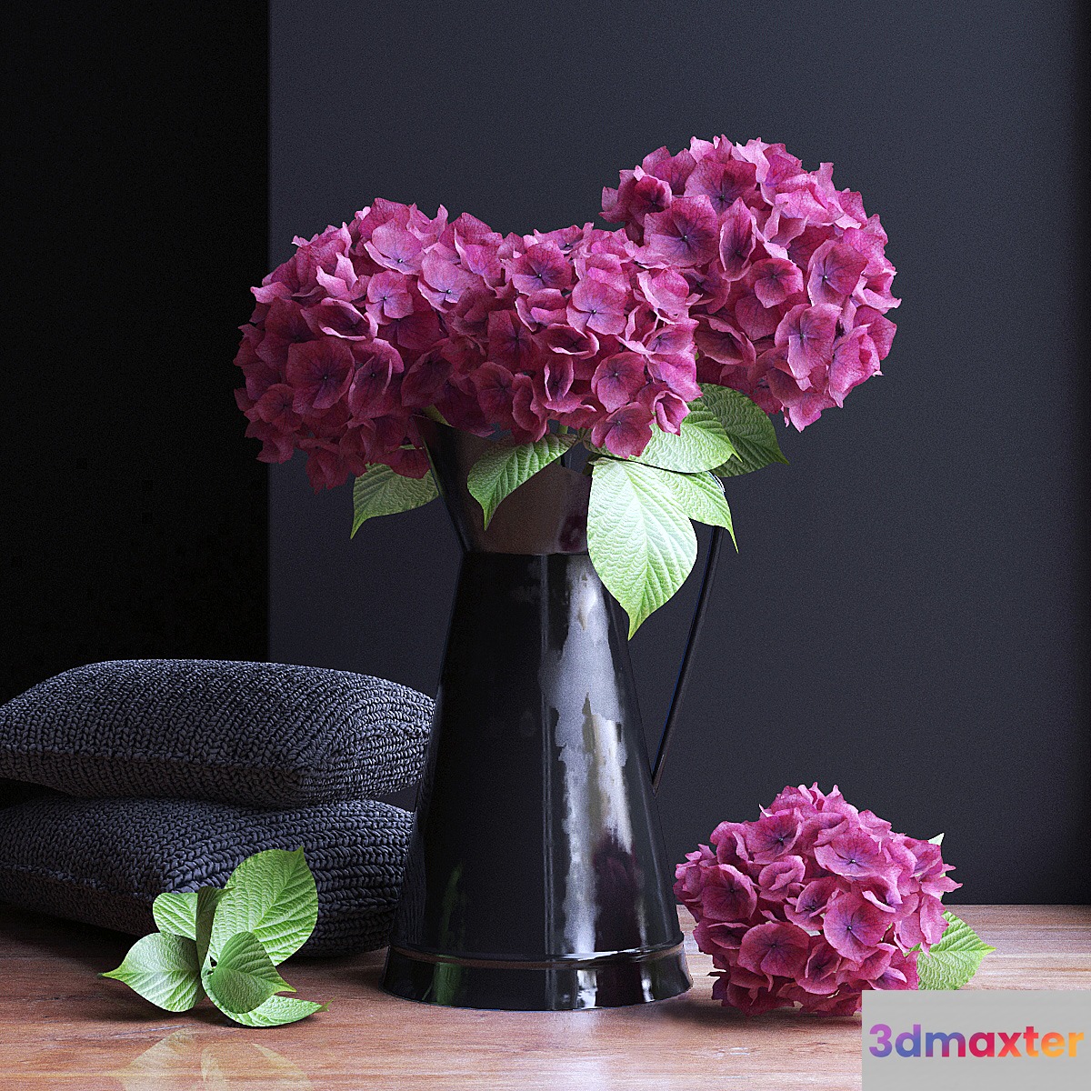 Bouquet of flowers in a vase 22 3D Max