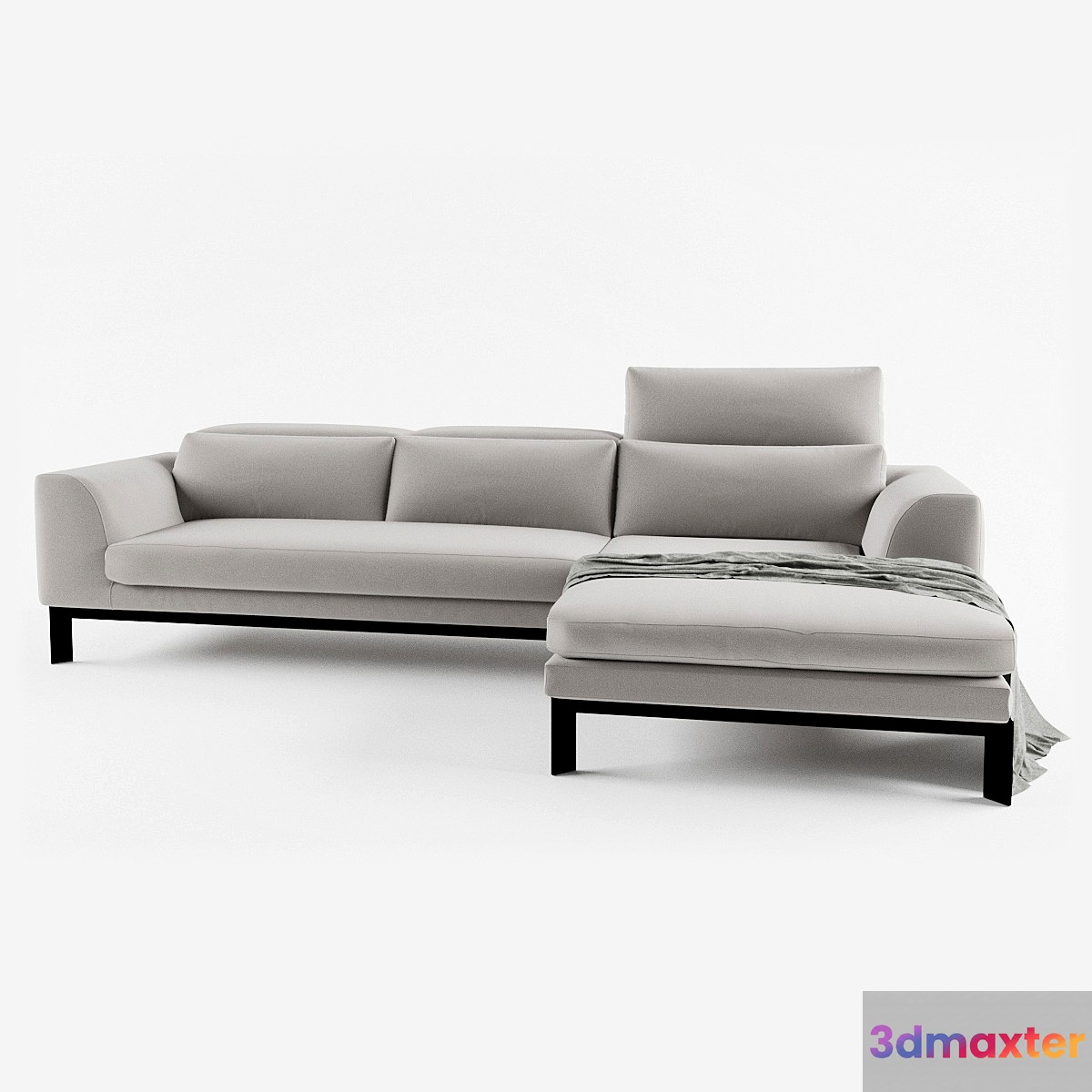 Divani Casa Clayton Modern Fabric Sectional Sofa 3D Max