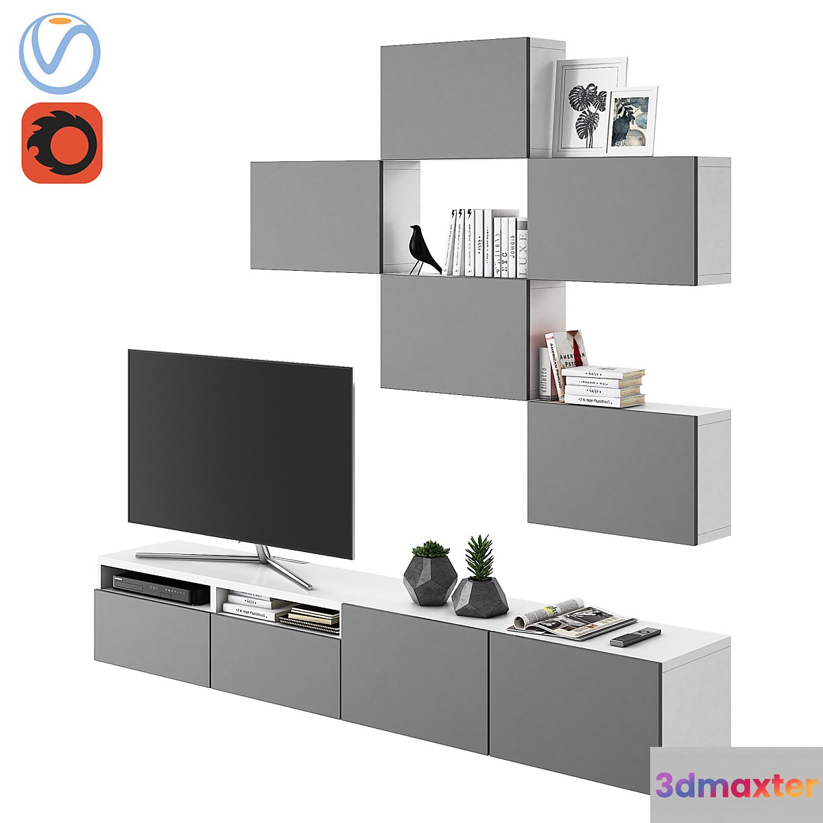 Ikea Besta 02 3D Max