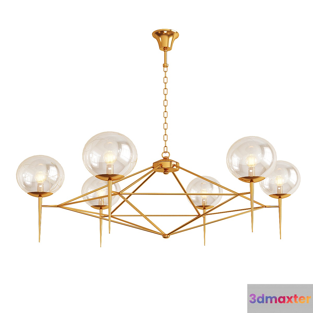 Worlds Away Gold Chandelier