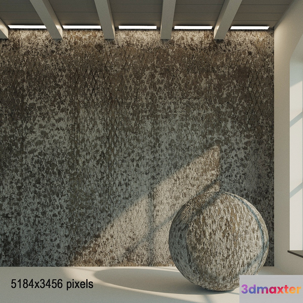 Concrete wall. Old concrete. 23 3D Max